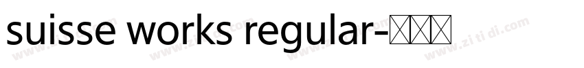 suisse works regular字体转换 suisse works regular字体转换